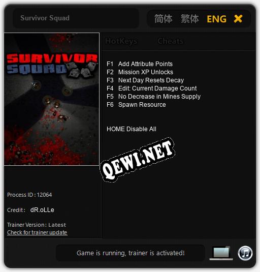 Survivor Squad: ТРЕЙНЕР И ЧИТЫ (V1.0.52)