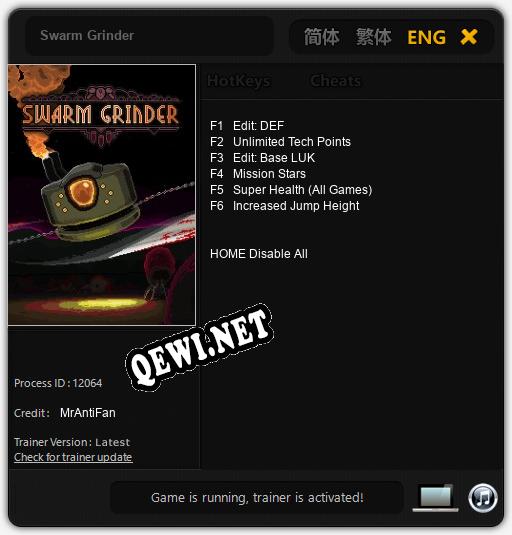 Swarm Grinder: Читы, Трейнер +6 [MrAntiFan]