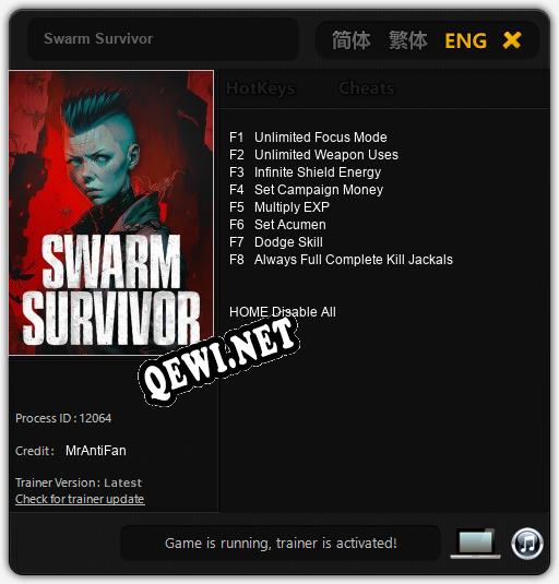 Трейнер для Swarm Survivor [v1.0.3]