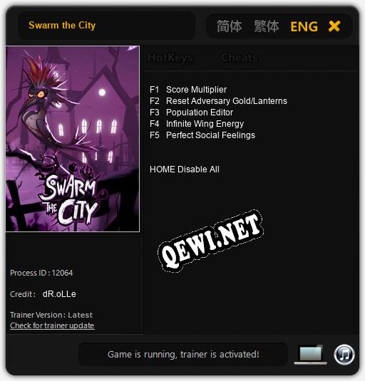 Swarm the City: Трейнер +5 [v1.3]