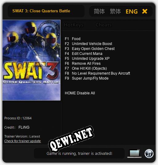 SWAT 3: Close Quarters Battle: Трейнер +6 [v1.6]