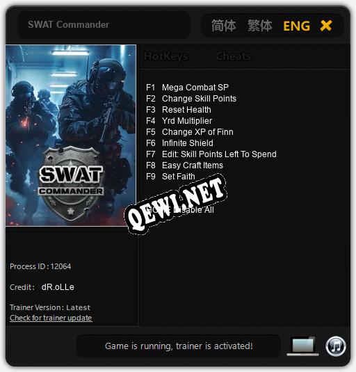 SWAT Commander: Читы, Трейнер +9 [dR.oLLe]