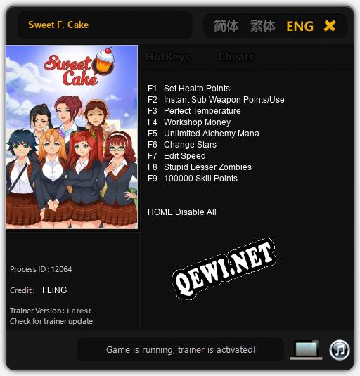 Sweet F. Cake: ТРЕЙНЕР И ЧИТЫ (V1.0.88)