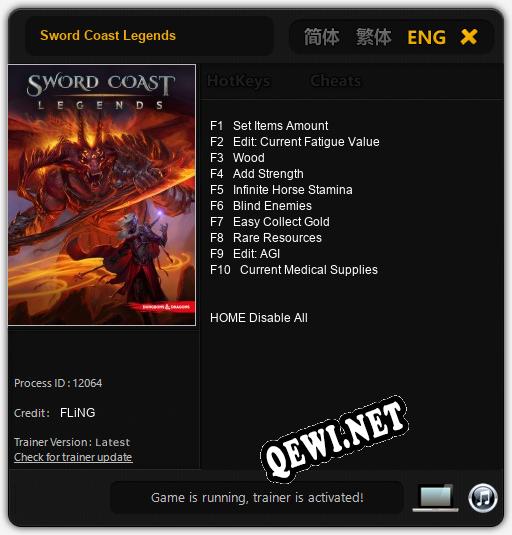 Sword Coast Legends: Трейнер +10 [v1.2]