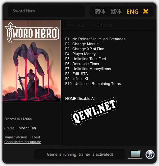 Трейнер для Sword Hero [v1.0.5]