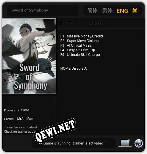 Sword of Symphony: Трейнер +5 [v1.9]