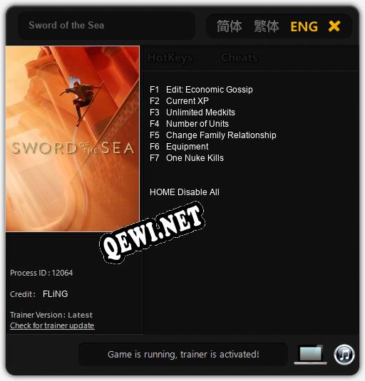 Sword of the Sea: Читы, Трейнер +7 [FLiNG]