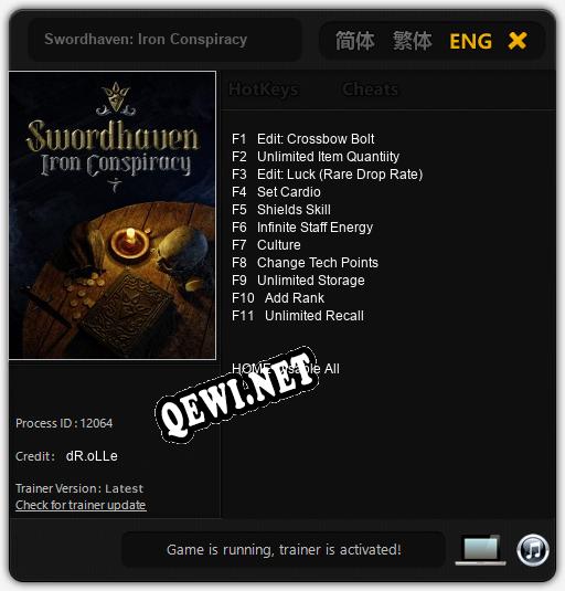 Swordhaven: Iron Conspiracy: Трейнер +11 [v1.5]