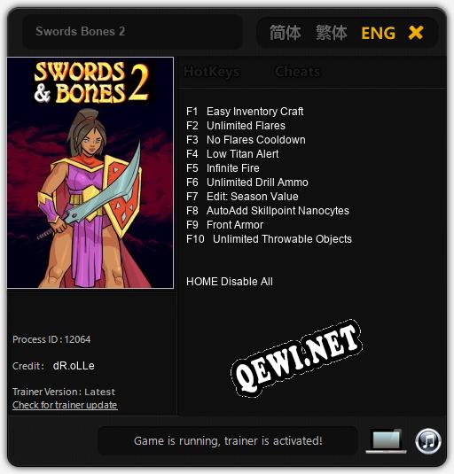 Swords Bones 2: Читы, Трейнер +10 [dR.oLLe]