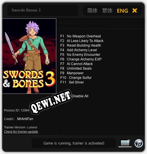 Swords Bones 3: Трейнер +11 [v1.2]
