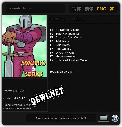 Swords Bones: Читы, Трейнер +9 [dR.oLLe]