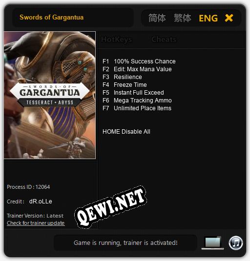 Swords of Gargantua: Трейнер +7 [v1.4]