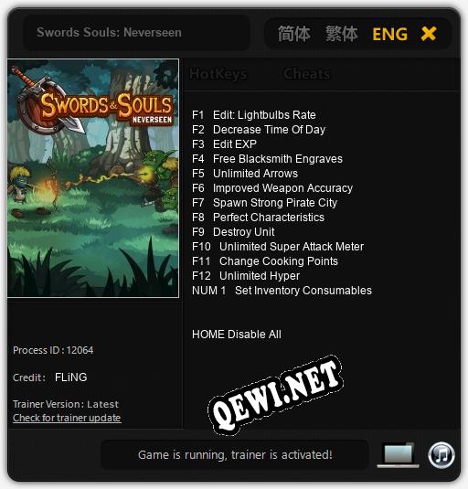 Трейнер для Swords Souls: Neverseen [v1.0.3]