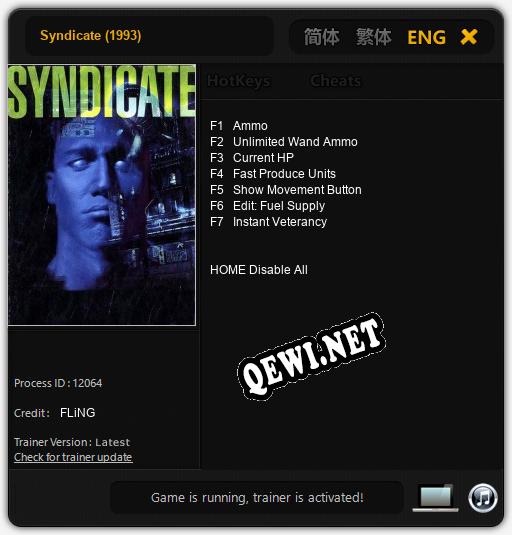 Syndicate (1993): Трейнер +7 [v1.3]