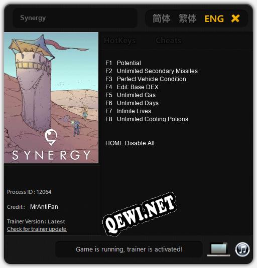 Synergy: Трейнер +8 [v1.9]