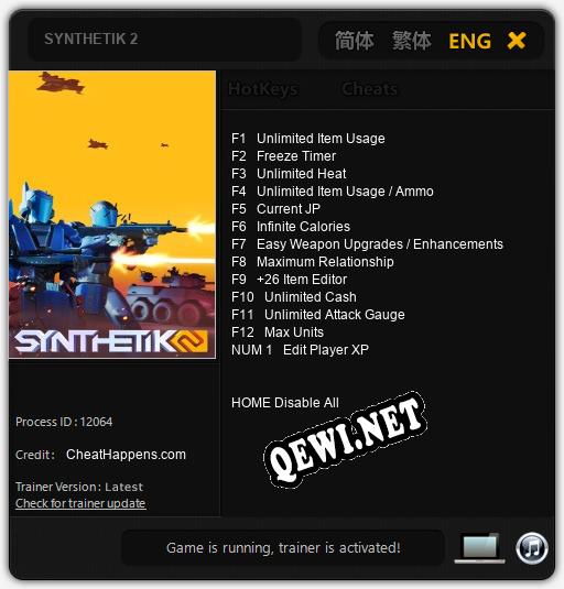 Трейнер для SYNTHETIK 2 [v1.0.1]
