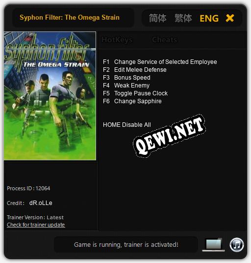 Syphon Filter: The Omega Strain: Читы, Трейнер +6 [dR.oLLe]