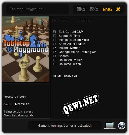 Tabletop Playground: Читы, Трейнер +9 [MrAntiFan]