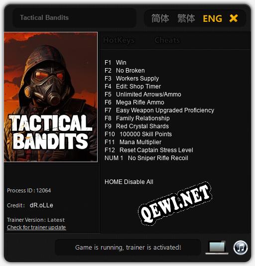 Tactical Bandits: ТРЕЙНЕР И ЧИТЫ (V1.0.61)