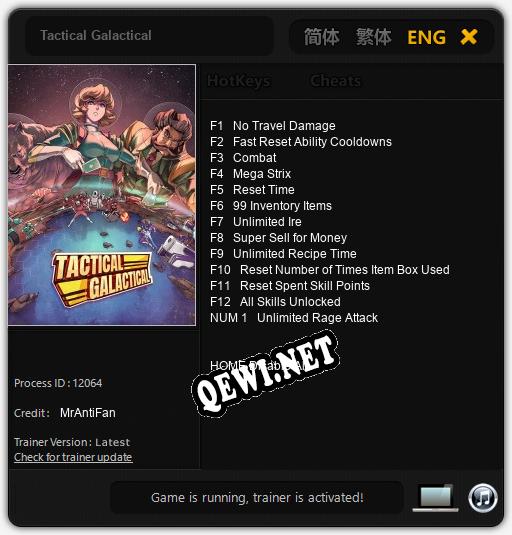 Tactical Galactical: Трейнер +13 [v1.2]