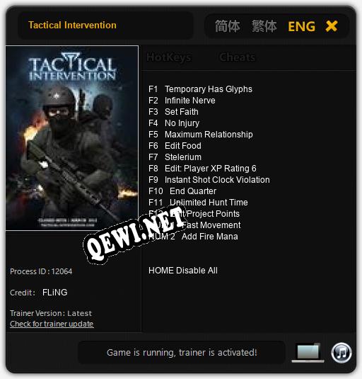 Трейнер для Tactical Intervention [v1.0.6]