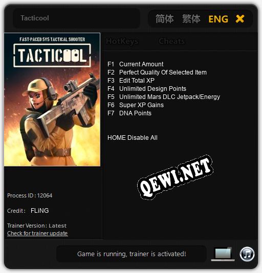 Tacticool: Трейнер +7 [v1.3]