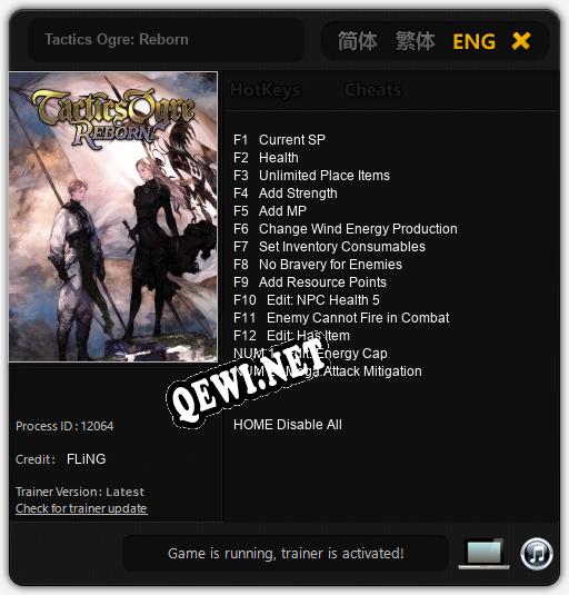 Tactics Ogre: Reborn: ТРЕЙНЕР И ЧИТЫ (V1.0.36)