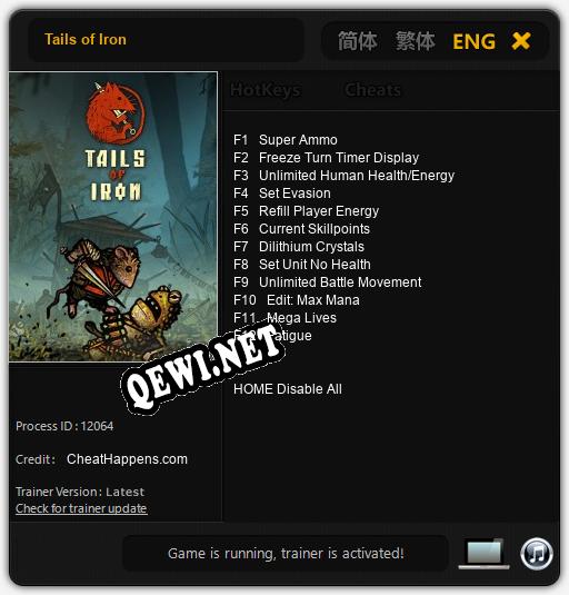 Tails of Iron: ТРЕЙНЕР И ЧИТЫ (V1.0.40)