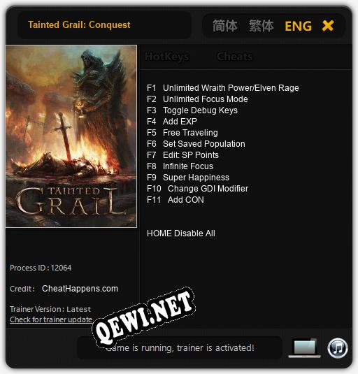 Трейнер для Tainted Grail: Conquest [v1.0.3]