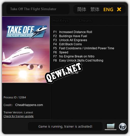 Трейнер для Take Off The Flight Simulator [v1.0.6]