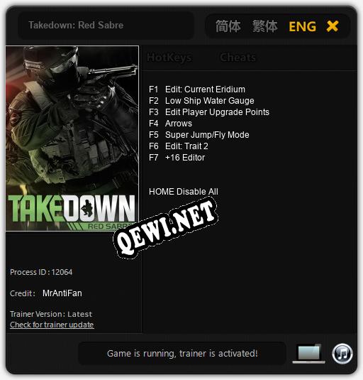 Трейнер для Takedown: Red Sabre [v1.0.6]