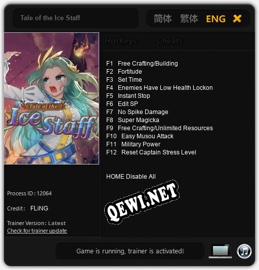Tale of the Ice Staff: Трейнер +12 [v1.8]