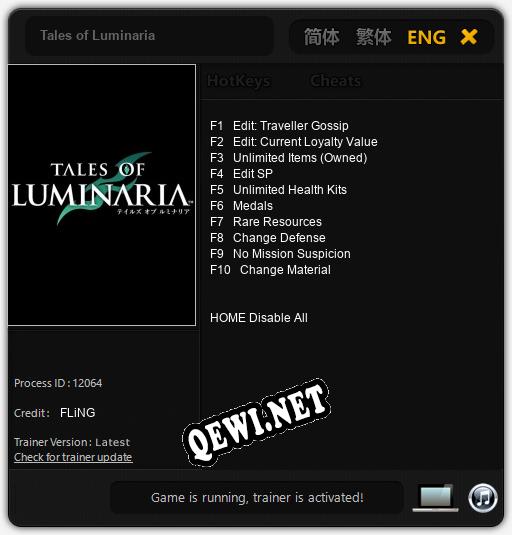 Tales of Luminaria: Трейнер +10 [v1.4]