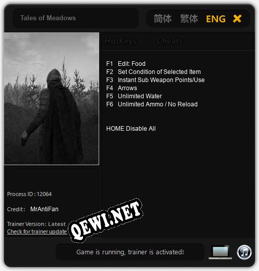 Трейнер для Tales of Meadows [v1.0.2]