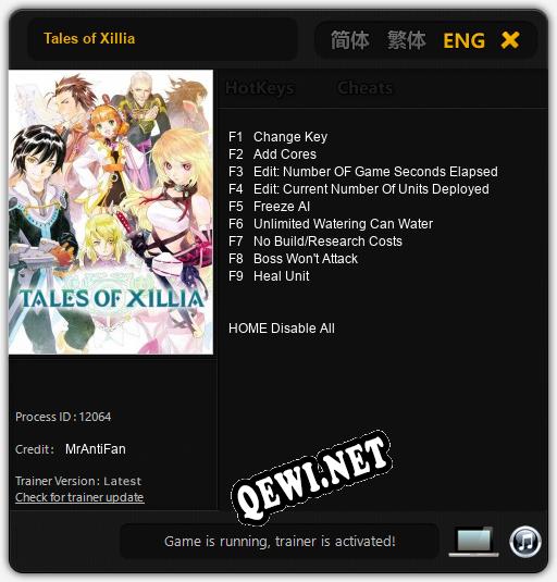 Tales of Xillia: ТРЕЙНЕР И ЧИТЫ (V1.0.16)