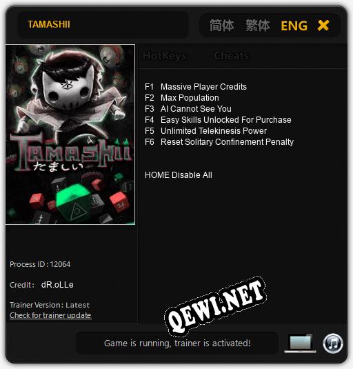 Трейнер для TAMASHII [v1.0.7]