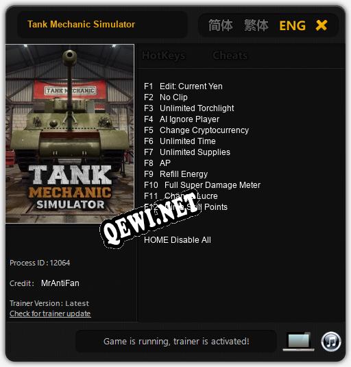 Tank Mechanic Simulator: Трейнер +14 [v1.3]