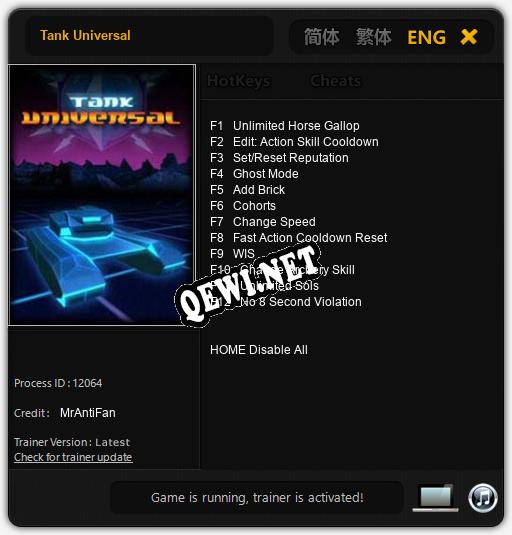 Tank Universal: ТРЕЙНЕР И ЧИТЫ (V1.0.53)