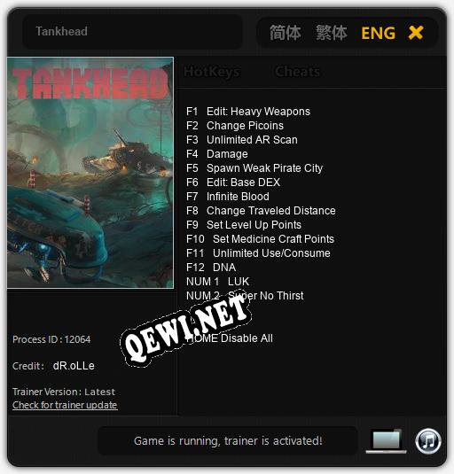 Трейнер для Tankhead [v1.0.7]