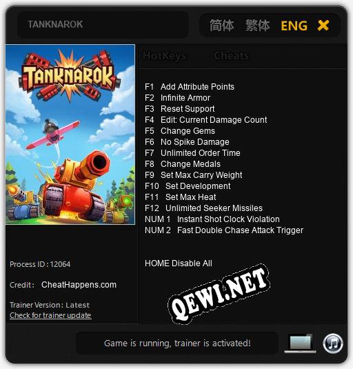Трейнер для TANKNAROK [v1.0.1]