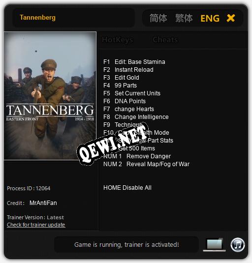 Tannenberg: ТРЕЙНЕР И ЧИТЫ (V1.0.58)