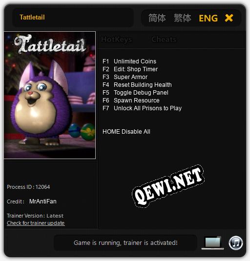 Tattletail: ТРЕЙНЕР И ЧИТЫ (V1.0.56)