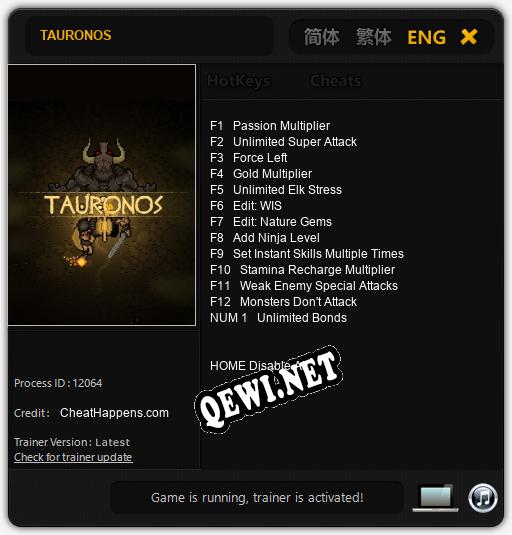 TAURONOS: Читы, Трейнер +13 [CheatHappens.com]