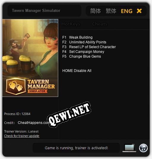 Tavern Manager Simulator: Трейнер +5 [v1.1]
