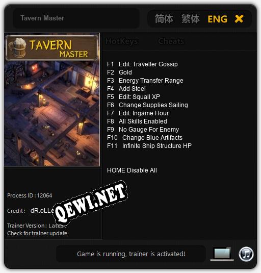 Трейнер для Tavern Master [v1.0.6]