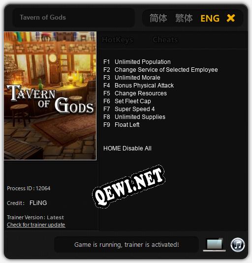 Tavern of Gods: Трейнер +9 [v1.2]