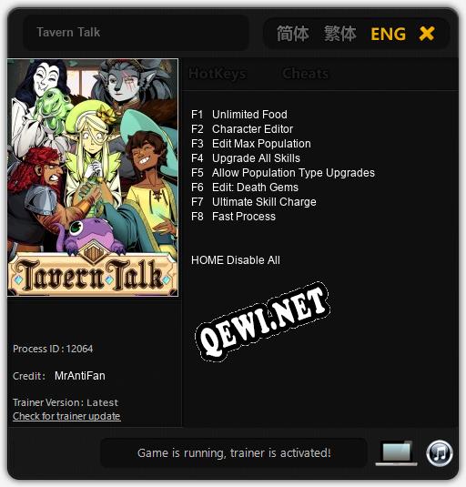 Tavern Talk: ТРЕЙНЕР И ЧИТЫ (V1.0.40)