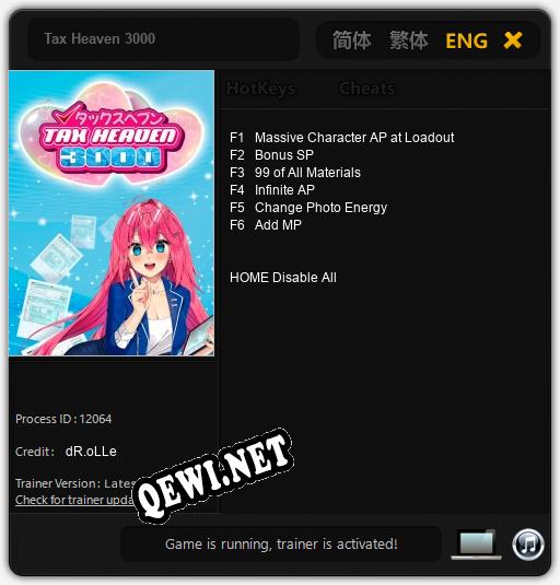 Трейнер для Tax Heaven 3000 [v1.0.5]