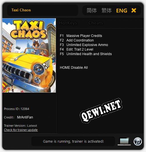 Taxi Chaos: Трейнер +5 [v1.1]