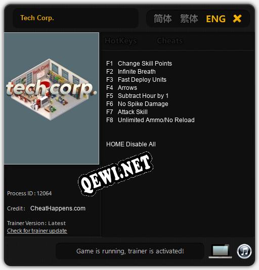 Tech Corp.: Читы, Трейнер +8 [CheatHappens.com]
